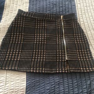 Asos design ponte mini skirt zip front